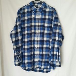 JA John Ashford Blue Flannel button down shirt